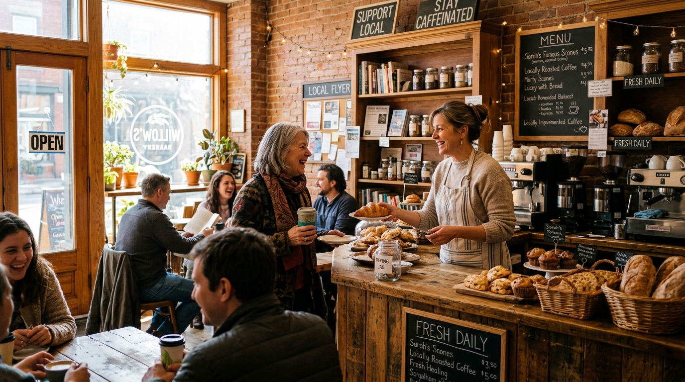 Friendly local independent cafe and community bakery